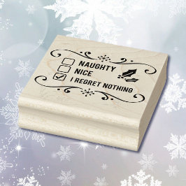 Sello De Caucho Naughty Nice No Lamenta a los Navidades de la list
