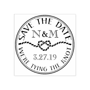 Sello De Caucho Nautical Save The Date Personalizado Stamp