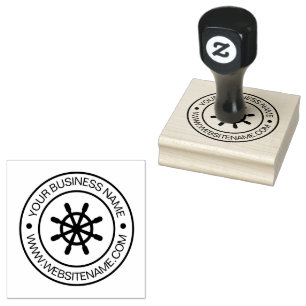 Sello De Caucho Nautical Ships Wheelm Business Personalizado de te