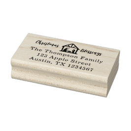 Sello De Caucho Navidades bendiciendo la tipografía de la nativida