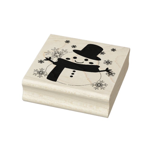 Sello De Caucho Navidades blancos Snowman (Sello)