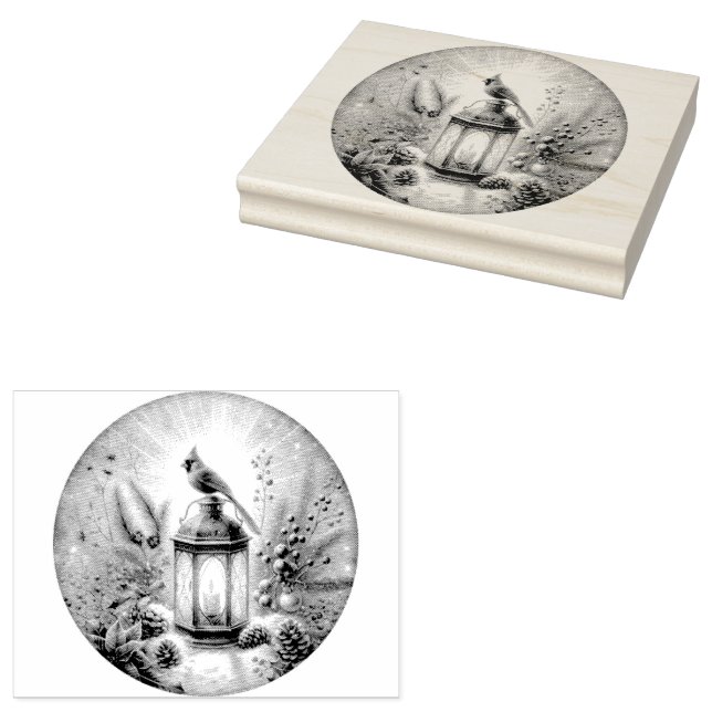 Sello De Caucho Navidades Cardinal (Sellado)