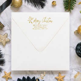 Sello De Caucho Navidades citan a Holly Whimsical Script Return