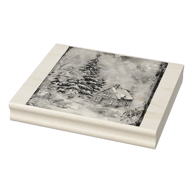 Sello De Caucho Navidades Cottage (Sello)