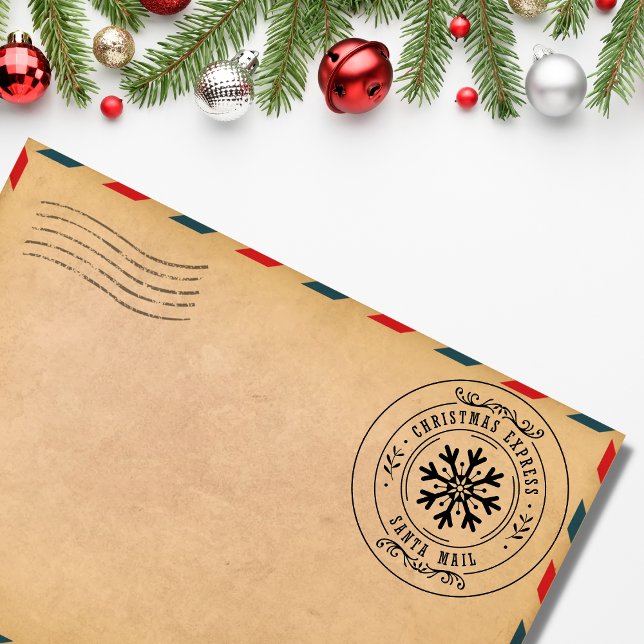 Sello De Caucho Navidades Cuidados Express Santa Mail Snowflake (Subido por el creador)