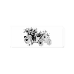 Sello De Caucho Navidades de coches de época Mistletoe Thunder_Cov