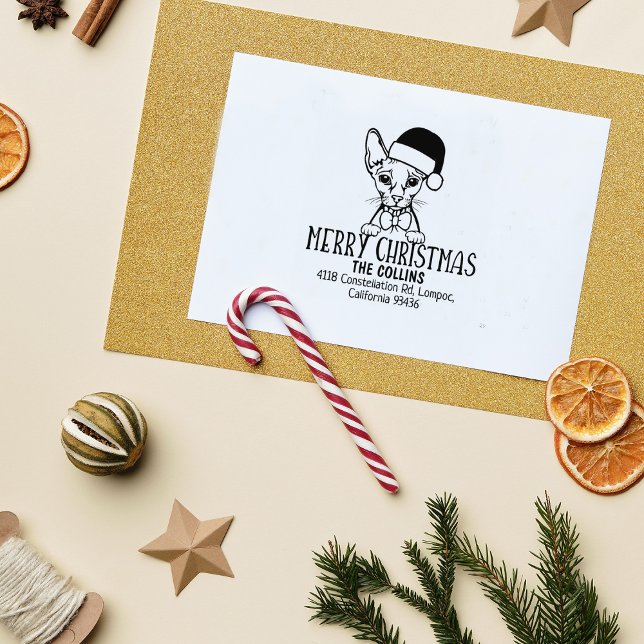 Sello De Caucho Navidades de direcciones de devolución de gatos de (Subido por el creador)