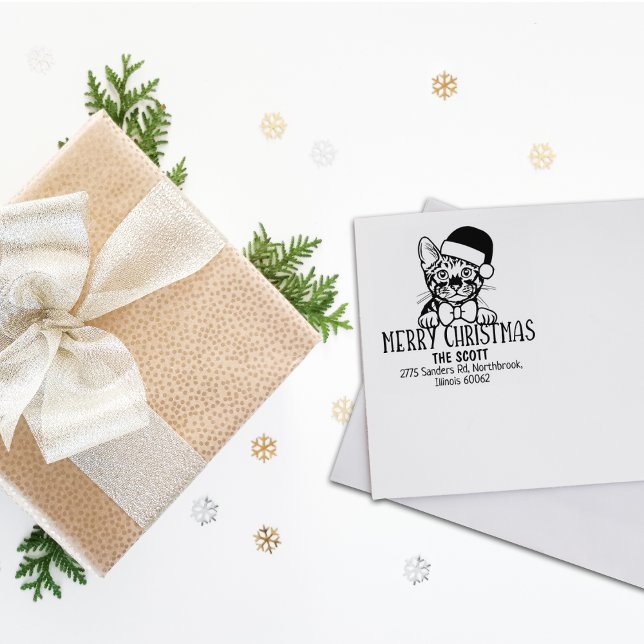 Sello De Caucho Navidades de direcciones de la familia Toyger Cat (Subido por el creador)