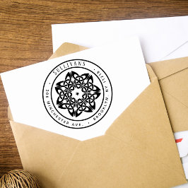 Sello De Caucho Navidades de estrella de nudo celta con estilo Dir