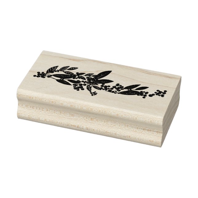 Sello De Caucho Navidades de la elegancia botánica encantados (Sello)