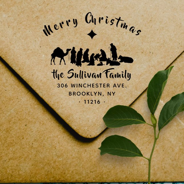 Sello De Caucho Navidades de la escena de la natividad cristiana d (Subido por el creador)