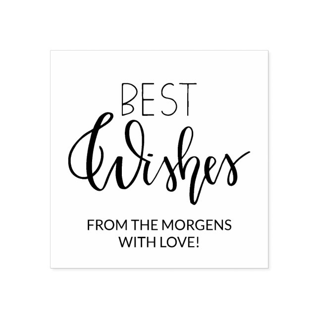 Sello De Caucho Navidades de la familia Best Wishes personalizados (Impresión)