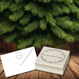 Sello De Caucho Navidades de máquina de escribir minimalistas esta