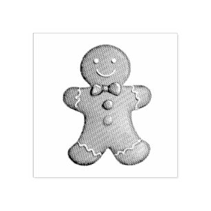 Sello De Caucho Navidades de moda del Gingerbread Man
