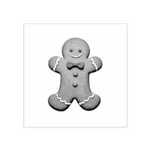 Sello De Caucho Navidades de moda del Gingerbread Man