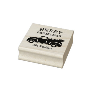 Sello De Caucho Navidades de Pine Tree Truck