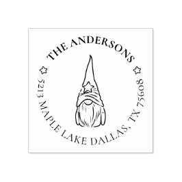 Sello De Caucho Navidades de vacaciones gnome dirección de devoluc