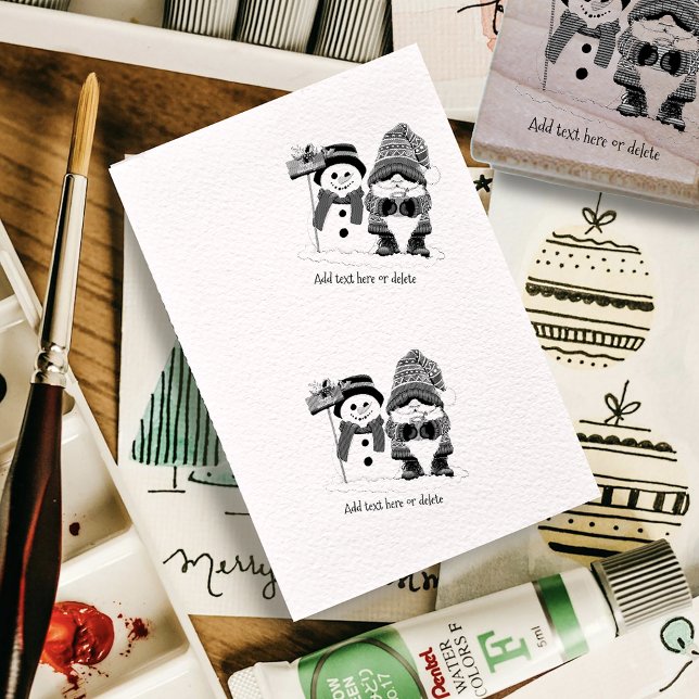 Sello De Caucho Navidades Gnome Snowman Cute (Subido por el creador)