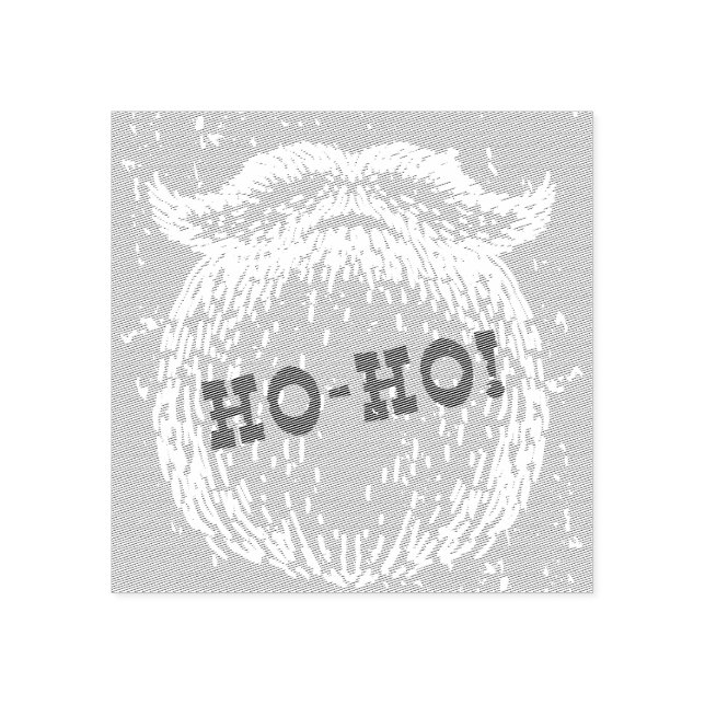 Sello De Caucho Navidades Ho-Ho Holiday Santa Noel (Impresión)