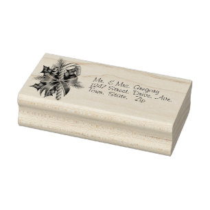 Sello De Caucho Navidades Holly Candy Cane Ribbon