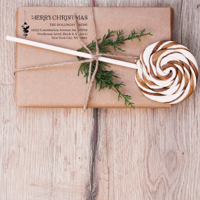 Sello De Caucho Navidades Mínimos Rusticos | Dirección de remitent (Subido por el creador)