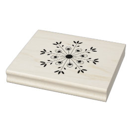 Sello De Caucho Navidades modernos y elegantes con copos de nieve