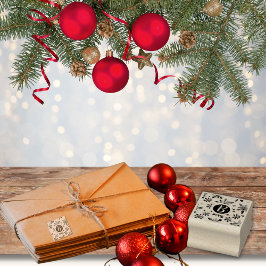 Sello De Caucho Navidades Monograma Snowflake