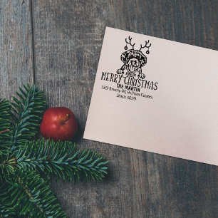 Sello De Caucho Navidades portugueses del perro de agua regresan l