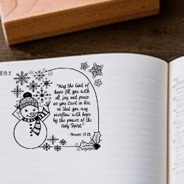 Sello De Caucho Navidades Romanos de nieve 15:13 Fiesta cristiana