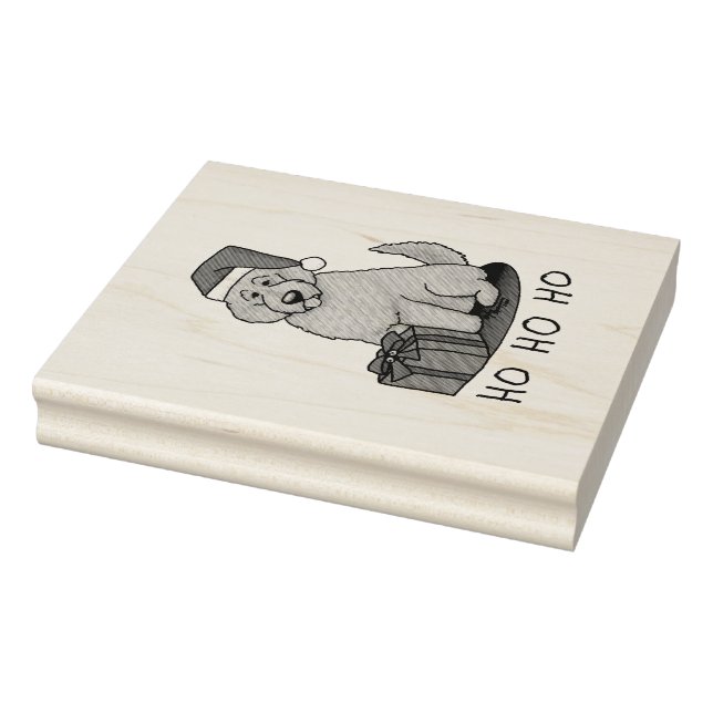 Sello De Caucho Navidades Santa Goldendoodle (rojo dorado) Cute de (Sello)