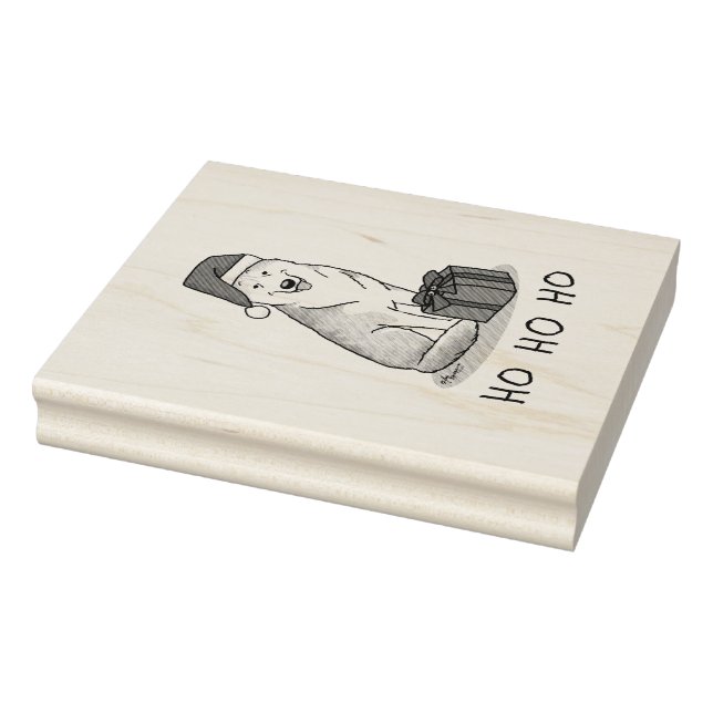 Sello De Caucho Navidades Santa Hat Siberian Husky (plata) Cute (Sello)