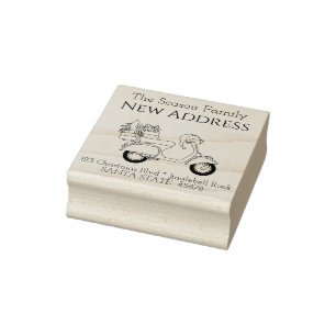 Sello De Caucho Navidades Scooter New Addres marca de dirección d