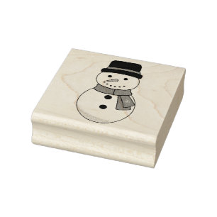 Sello De Caucho Navidades Snowman
