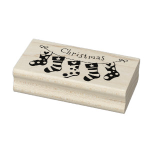 Sello De Caucho Navidades Stockings