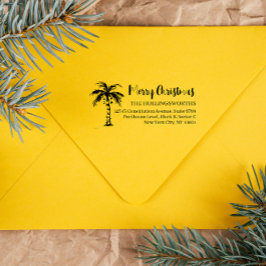 Sello De Caucho Navidades tropicales divertidos | Dirección de rem