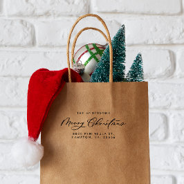 Sello De Caucho Navidades vacaciones elegante moderno guión mínimo