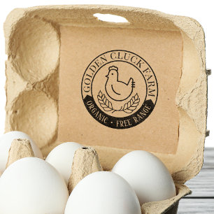 Sello De Caucho Negocio de Huevos Orgánicos de Corral
