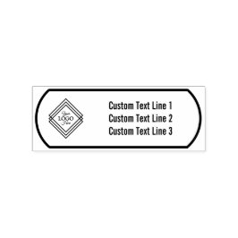 Sello De Caucho Negocio Personalizado Tradicional 3 Líneas de Text