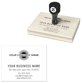 Sello De Caucho Negocios | Logotipo Dirección Compañía Nombre Prof