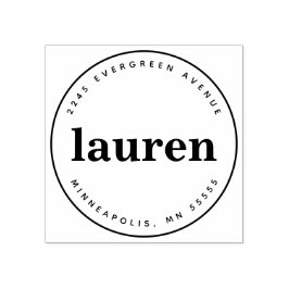 Sello De Caucho Negrita Custom Name Classic