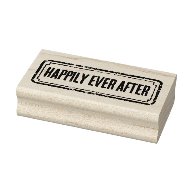 Sello De Caucho Newspaper Themed Distressed Happily Ever After (Sello)