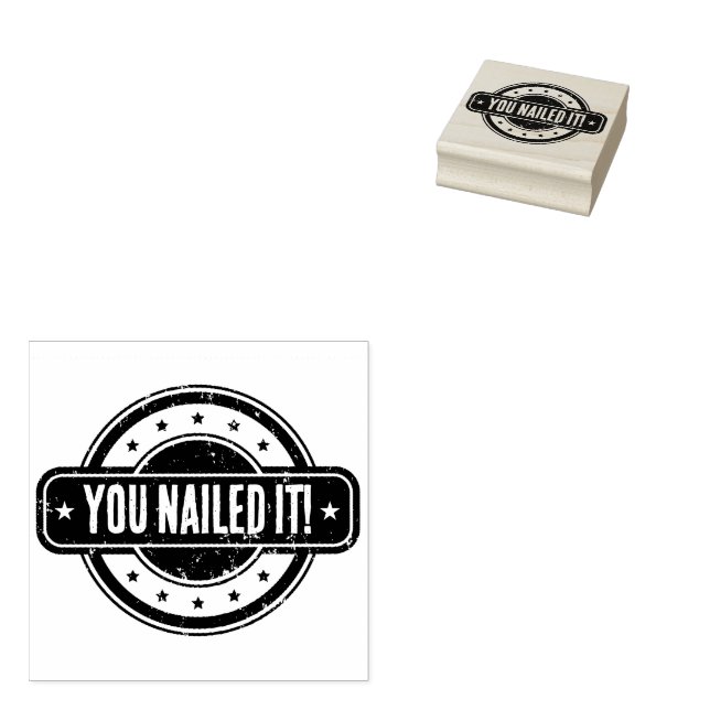 Sello De Caucho Newspaper Themed Distressed You Nailed it! (Sellado)