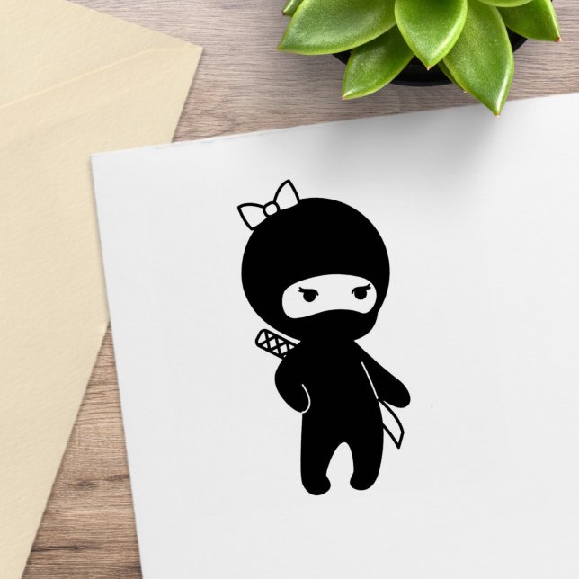 Sello De Caucho Niña Ninja Pequeña (Subido por el creador)