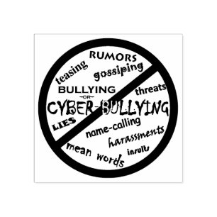 Sello De Caucho Ningún mensaje de bullying en lugar de elegir la a