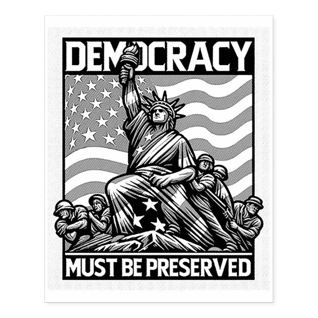 Sello De Caucho Ningún Rey salva la democracia (Impresión)