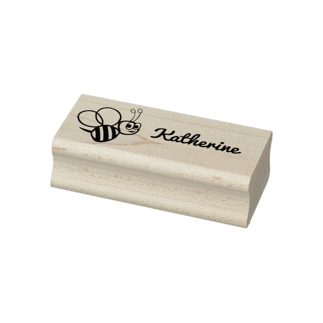 Sello De Caucho Niños Cute Bumblebee Personalizado de abejas perso (Sello)