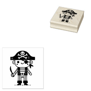 Sello De Caucho Niños piratas de corte