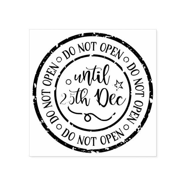 SELLO DE CAUCHO NO ABRIR HASTA EL 25 DE DICIEMBRE (Impresión)