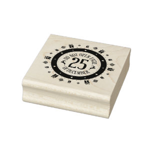 Sello De Caucho No abrir hasta el 25 de diciembre de 2014