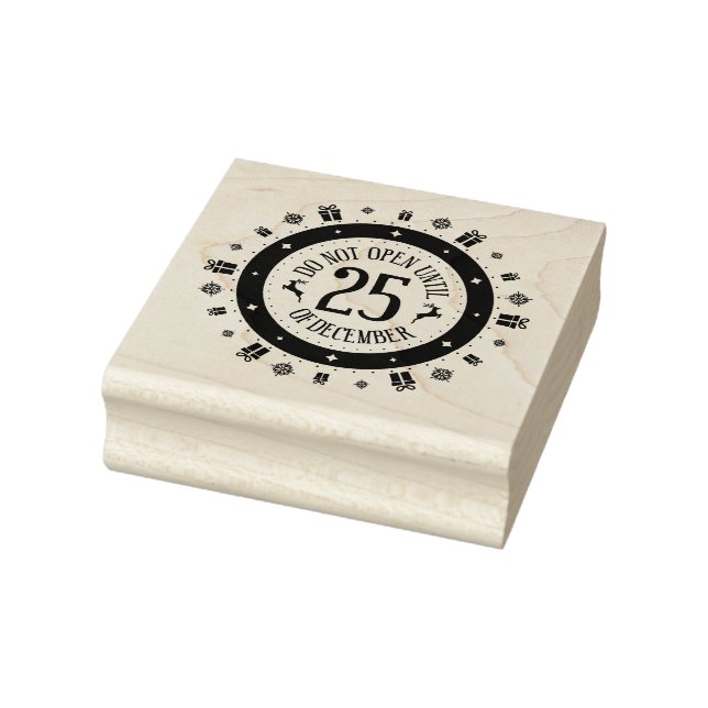 Sello De Caucho No abrir hasta el 25 de diciembre de 2014 (Sello)